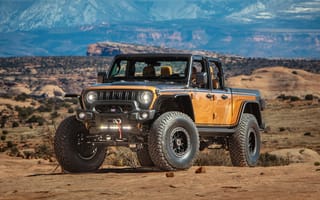 Картинка Jeep Gladiator, Jeep, Gladiator, Rubicon, 2024, машины, машина, тачки, авто, автомобиль, транспорт, внедорожник, скала, пустыня, песок, песчаный