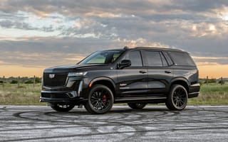 Картинка Hennessey, Cadillac, Escalade-V, H850, 2024, машины, машина, тачки, авто, автомобиль, транспорт, кроссовер, вечер, закат, заход, облака, туча, облако, тучи, небо