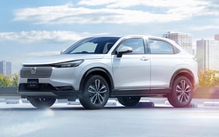 Картинка Honda, Хонда, машины, машина, тачки, авто, автомобиль, транспорт, кроссовер, город, здания, белый