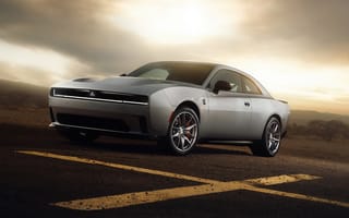 Картинка Dodge Charger, Dodge, Charger, Додж Чарджер, Додж, Daytona, Scat Pack, 2024, машины, машина, тачки, авто, автомобиль, транспорт, серебристый, серый