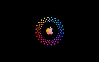 Картинка Apple, IOS, лого, логотип, amoled, амолед, черный, точка, разноцветный