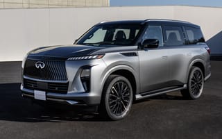 Картинка Infiniti, QX80, Autograph, AWD, 2025, машины, машина, тачки, авто, автомобиль, транспорт, кроссовер, серебристый, серый