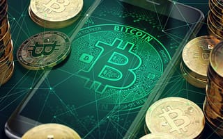 Картинка Bitcoin, биткойн, BTC, деньги, экономика, финансы, монета, криптовалюта, цифровая валюта, цифровая, крипто, телефон, смартфон