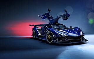 Картинка Apollo, Intensa, Emozione, машины, машина, тачки, авто, автомобиль, транспорт, спорткар, спортивный, синий