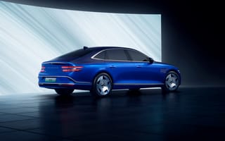 Картинка Genesis, G80, 2024, машины, машина, тачки, авто, автомобиль, транспорт, электрокар, синий