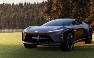 Картинка Italdesign, Quintessenza, 2024, машины, машина, тачки, авто, автомобиль, транспорт, концепт, черный, лес, деревья, дерево, природа
