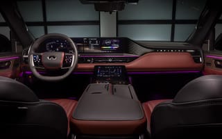 Картинка Infiniti, QX80, 2025, машины, машина, тачки, авто, автомобиль, транспорт, руль, салон