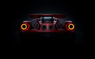 Картинка Ford, Форд, GT, машины, машина, тачки, авто, автомобиль, транспорт, спорткар, спортивный, вид сзади, сзади, amoled, амолед, черный