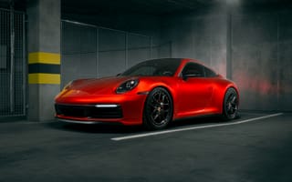 Картинка Porsche Carrera, Porsche, Порше, Carrera, Карера, Porsche 911, Порше 911, машины, машина, тачки, авто, автомобиль, транспорт, красный, паркинг