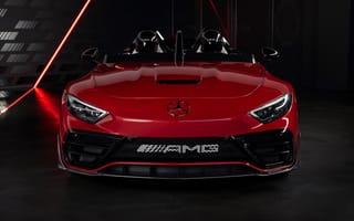 Картинка Mercedes, Мерседес, Mercedes-AMG, PureSpeed, 2024, AMG, машины, машина, тачки, авто, автомобиль, транспорт, концепт, вид спереди, спереди, красный