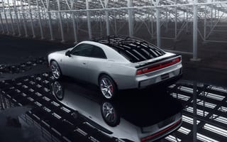 Картинка Dodge Charger, Додж Чарджер, Dodge, Додж, Charger, Daytona, Scat Pack, 2024, машины, машина, тачки, авто, автомобиль, транспорт, серый, серебристый