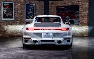 Картинка Porsche 911, Порше 911, Porsche, Порше, машины, машина, тачки, авто, автомобиль, транспорт, вид сзади, сзади, белый