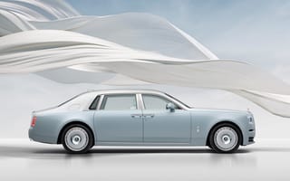 Картинка Rolls-Royce Phantom, Rolls-Royce, Роллс Ройс, 2025, люкс, машины, машина, тачки, авто, автомобиль, транспорт, вид сбоку, сбоку, белый