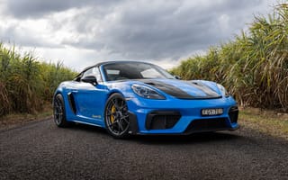 Картинка Porsche, Порше, 718, 2024, машины, машина, тачки, авто, автомобиль, транспорт, синий