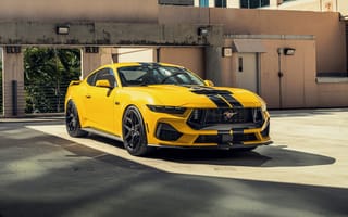 Картинка Ford Mustang, Форд Мустанг, Ford, Форд, Mustang, Мустанг, GT, машины, машина, тачки, авто, автомобиль, транспорт, желтый