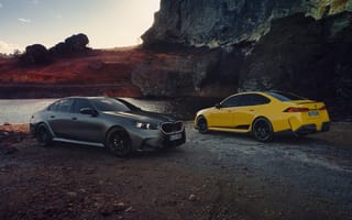 Картинка BMW, бмв, M5, машины, машина, тачки, авто, автомобиль, транспорт, скала, вечер