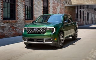 Картинка Ford, Форд, Maverick, Lariat, 2025, машины, машина, тачки, авто, автомобиль, транспорт, кроссовер, пикап, зеленый