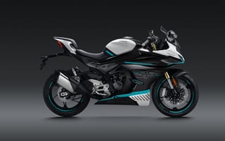 Картинка CFMoto, 450SR, 2023, байк, мотоцикл, вид сбоку, сбоку