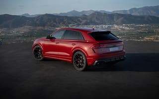 Картинка Audi, Ауди, RS Q8, машины, машина, тачки, авто, автомобиль, транспорт, гора, красный