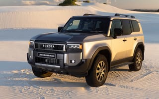 Картинка Toyota Land Cruiser, Тойота Ленд Крузер, Toyota, Тойота, Land Cruiser, Ленд Крузер, Prado, VX-R, 2024, внедорожник, машины, машина, тачки, авто, автомобиль, транспорт, пустыня, песок, песчаный