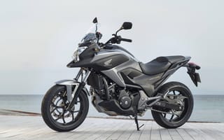 Картинка Honda, NC750X, байк, мотоцикл, вид сбоку, сбоку, серый