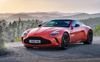 Картинка Aston Martin, Vantage, 2025, машины, машина, тачки, авто, автомобиль, транспорт, гора, вечер, закат, заход