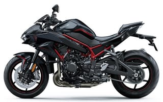 Картинка Kawasaki, Кавасаки, Z H2, байк, мотоцикл, вид сбоку, сбоку, спортбайк, спорт, черный
