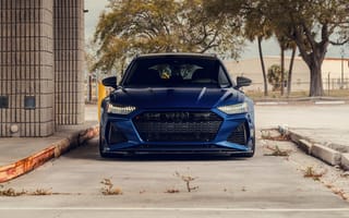 Картинка Audi, Ауди, RS6, Avant, машины, машина, тачки, авто, автомобиль, транспорт, вид спереди, спереди, синий