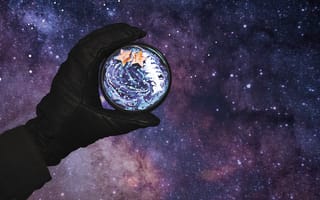 Картинка звезды, звезда, космос, туманность, астрофотография, рука