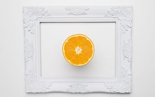 Картинка апельсин, цитрус, фрукт, фрукты, ломтик, рамка