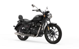 Картинка Royal Enfield Meteor, Meteor, Royal Enfield, байк, мотоцикл, вид сбоку, сбоку, черный