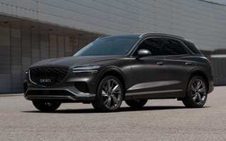 Картинка Genesis, GV70, 2024, машины, машина, тачки, авто, автомобиль, транспорт, кроссовер, черный