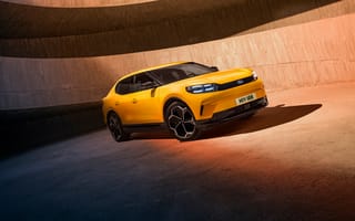 Картинка Ford, Форд, Capri, 2024, машины, машина, тачки, авто, автомобиль, транспорт, кроссовер, желтый