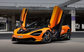 Картинка McLaren 720S Spider, McLaren, Макларен, McLaren Spider, 720S, Spider, люкс, дорогая, спорткар, машины, машина, тачки, авто, автомобиль, транспорт, оранжевый
