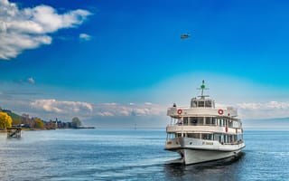 Картинка яхта, корабль, лодка, корабли, море, океан, вода