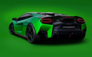 Картинка спорткар, Ламборгини, темперамент, зеленый, автомобиль, дизайн, обои