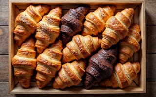 Картинка круассаны, выпечка, еда, десерт, завтрак, вкусно, кондитерские изделия