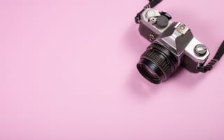 Картинка камера, фотография, объектив, пинк, техника, фотоаппарат, дизайн