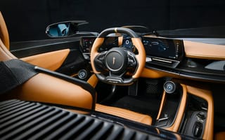 Картинка автомобиль, интерьер, спортивный, кожа, технологии, дизайн, приборная панель