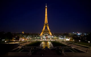 Картинка Эйфелева башня, ночное фото