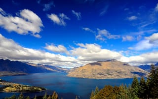 Картинка Озеро Уакатипу в Новой Зеландии