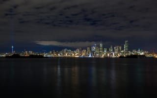 Картинка Сиэтл ночью, США