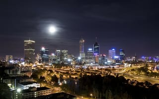 Картинка Город в Австралии лунной ночью