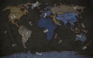 Картинка Джинсовая карта Мира