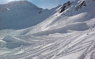 Картинка Горный склон на горнолыжном курорте Зёльден, Австрия