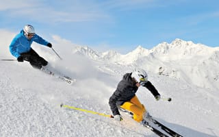 Картинка Катание на лыжах на горнолыжном курорте Серфаус, Австрия
