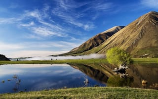 Картинка Озеро Кольридж в Новой Зеландии