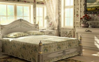Картинка Спальня в стиле ретро