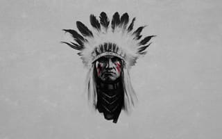 Картинка Портрет вождя индейцев