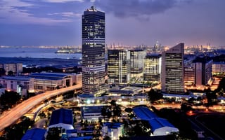 Картинка Огни города Сингапур